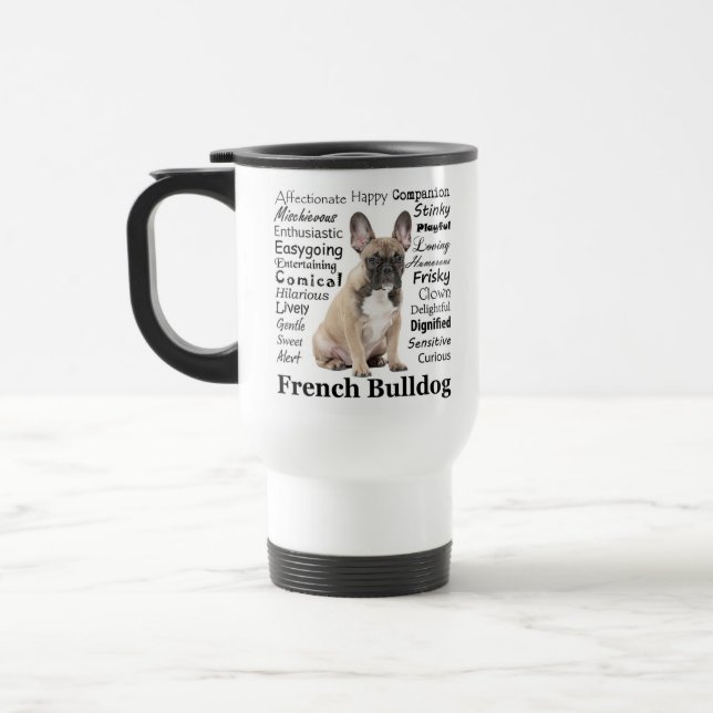 Frenchie Traits Travel Mug (Gauche)