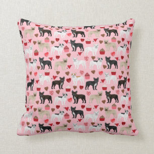 frenchie valentines aime coussin