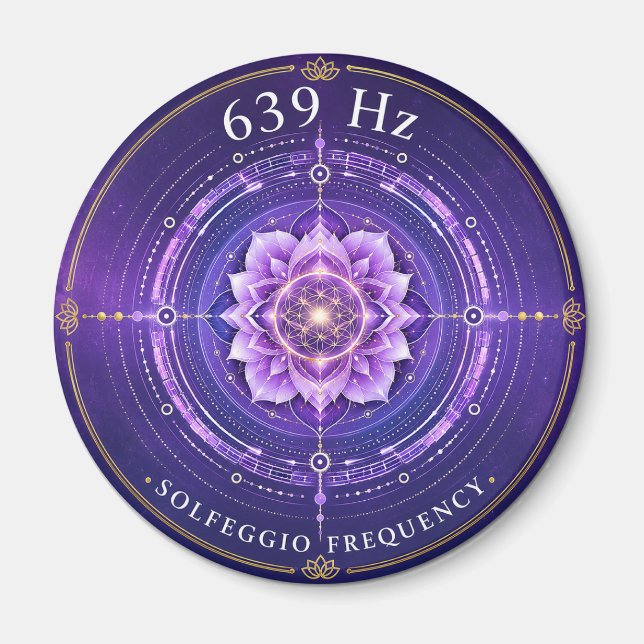 Fréquence Solfeggio 639 Hz aimant (Devant)