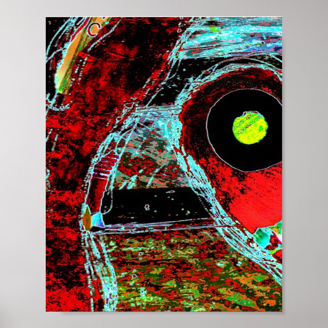 Frequency Serpent – Digital Abstract Energy Poster (Devant)