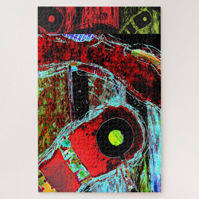 Frequency Serpent – Digital Abstract Energy Puzzle (Vertical)