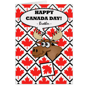 Frère Canada Fête Funny Moose Maple Feuilles