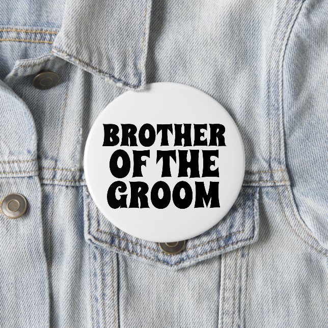 FRÈRE DU GROOM rond BOUTON BADGE (En situation)