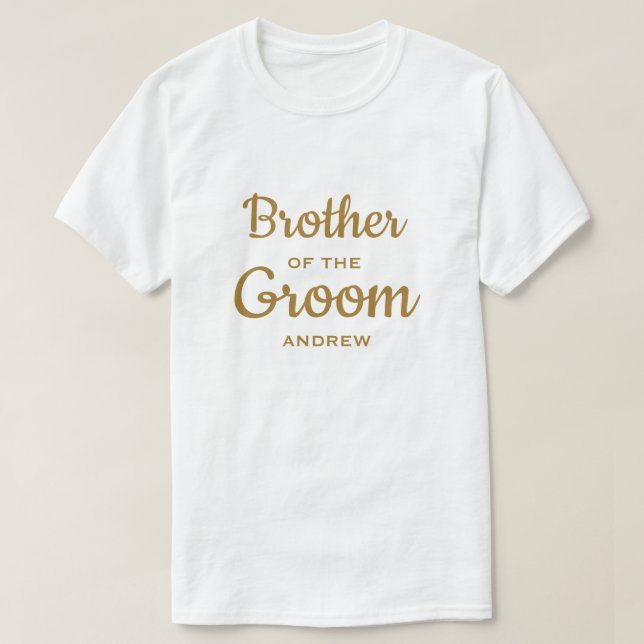 Frère du T-shirt personnalisé Groom (Design devant)