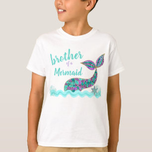 Frère d'une sirène, t-shirt de fête d'anniversaire