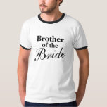Frère élégant des t-shirts de la mariée<br><div class="desc">Frère élégant des t-shirts de la mariée. Idée cool pour mariage ou soirée bachelorette. Les couleurs noir et blanc peuvent être customisées. Personnalisable pour les autres membres de la famille et le marié.</div>