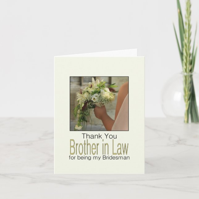 Frère en Droit Bridesman merci (Devant)