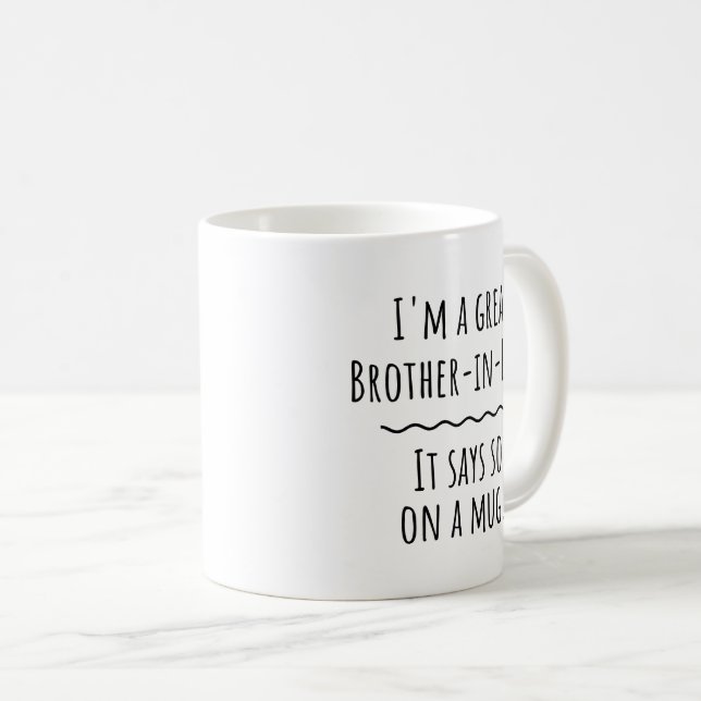 Frère en droit Nouveau Futur ou Mug Cadeau actuel (Devant droit)