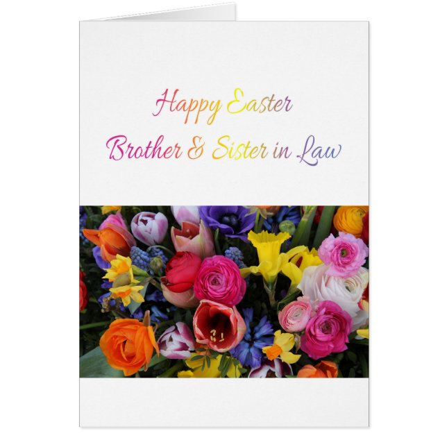 Frère et femme heureux Pâques (Devant)