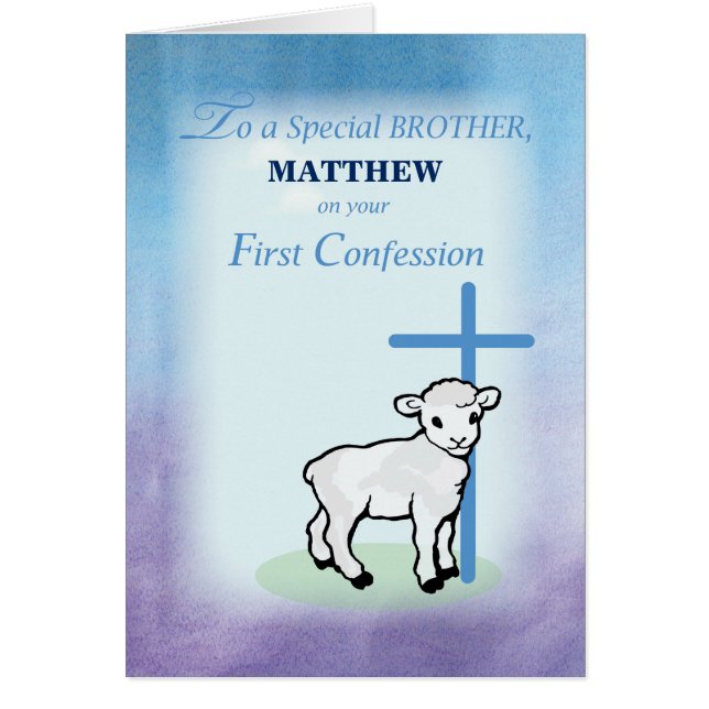 Frère Personnaliser Nom Première Confession Person (Devant)
