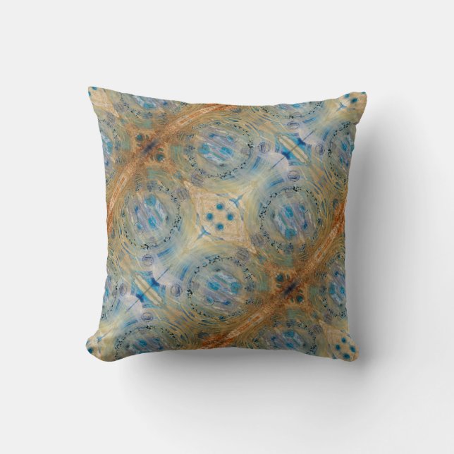 Frères d'indigo - coussin d'art (Recto)