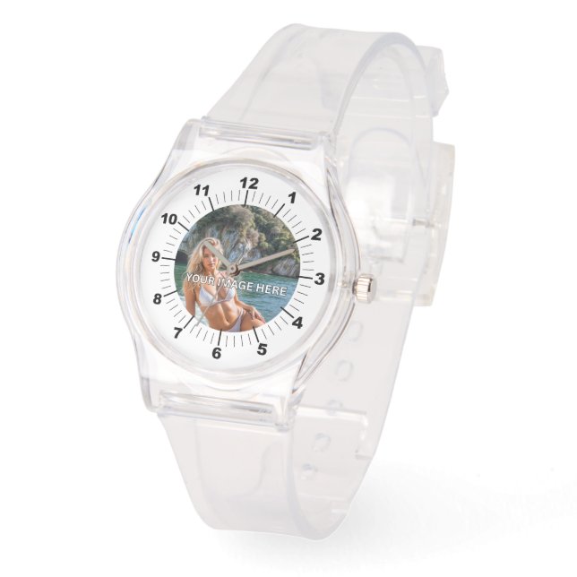 FRESH! 💧 Montre à bracelet en silicone clair (Angle)