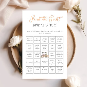 Fresh Off The Market Bridal Bingo Trouvez l'invité