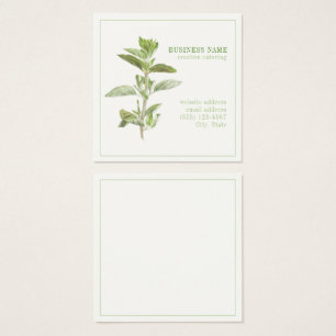 FRESH OREGANO 2.5 Carte de visite Carré