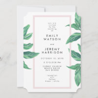 Fresh Tropical Island Beach Wedding Invitation