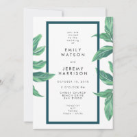 Fresh Tropical Island Beach Wedding Invitation