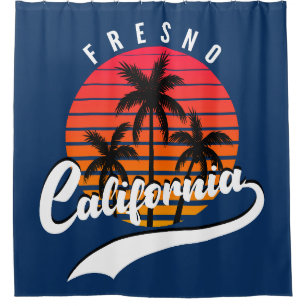 Fresno Retro Sunset Douche rideau