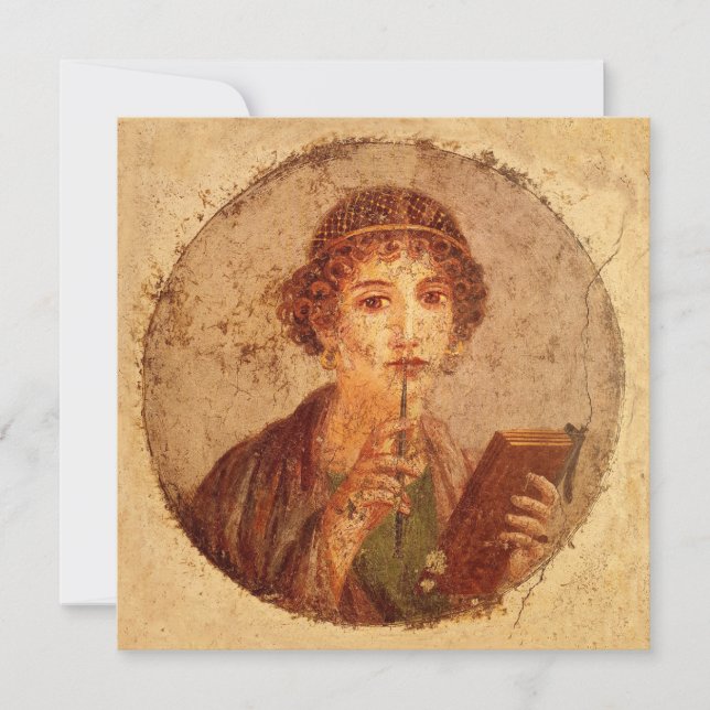 Fresque de Sappho à Pompéi  Carte (Devant)