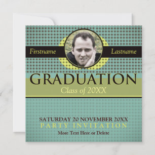 Fresque Nature Graduation avec invitation photo