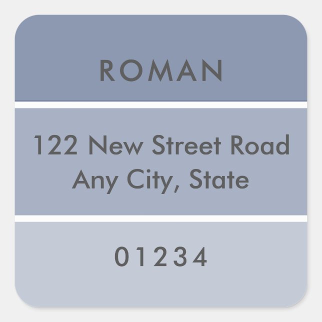 Fresque Paint Adresse Étiquette Paint Blue Chip (Devant)