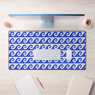 Fret grec, Motif d'onde méditerranéen, Bleu