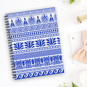 Fret grec, Motif méditerranéen, Bleu