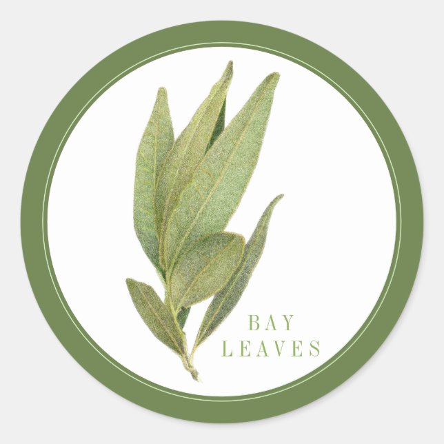 FREY BAY FEUILLES gros Stickers ronds +texte vert (Devant)