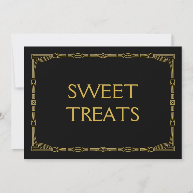 "Friandises" Panneau de mariage de style Art déco  (Devant)