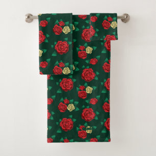 Frida Kahlo motif rouge et de rose d'or