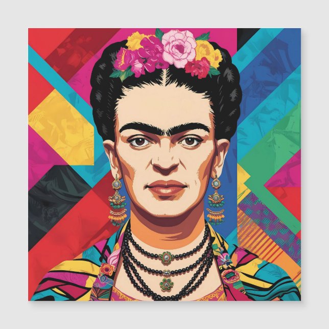 Frida Kahlo Pop Art Portrait - Couleurs vives (Devant)
