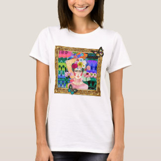 FRIDA se fait encadrer, t-shirts d'art originaux
