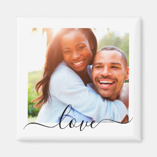Fridge Magnet Modèle photo Love Texte blanc