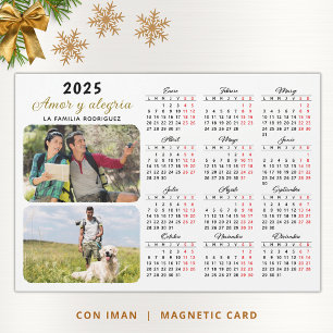Fridge Magnetic Photo Calendar 2025 en espagnol