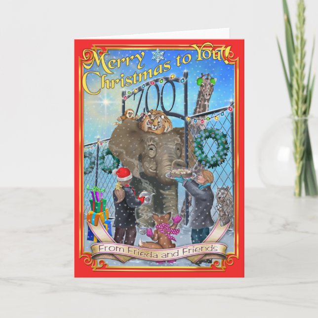 Frieda coupe la queue la carte 2016 de Noël (Devant)