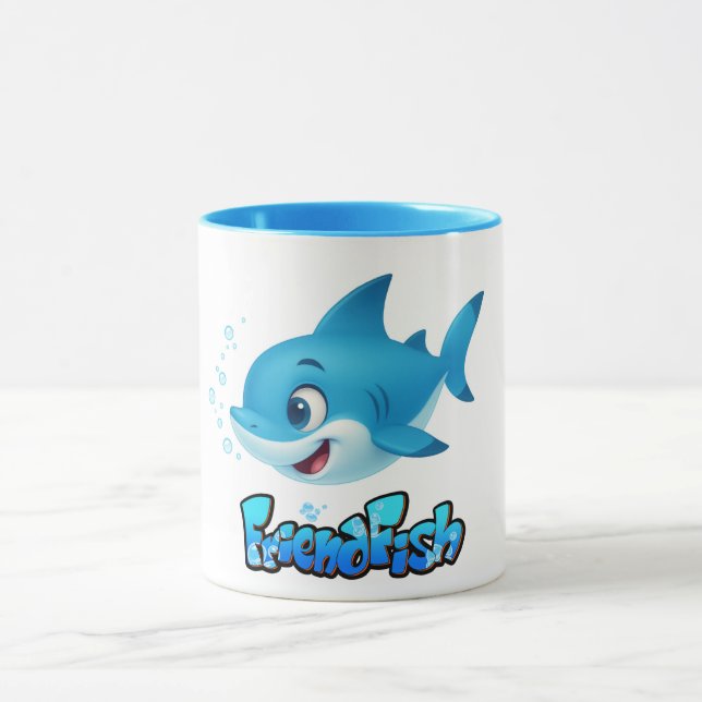 🐠 FriendFish Mug Series – Cute, Colorful (Centre)