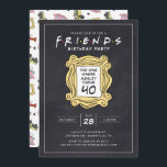 FRIENDS™ | Chalkboard 40th Birthday Invitation<br><div class="desc">Célébrez votre anniversaire avec FRIENDS™. Personnalisez cette incroyable invitation d'anniversaire en ajoutant tous les détails de votre fête !</div>