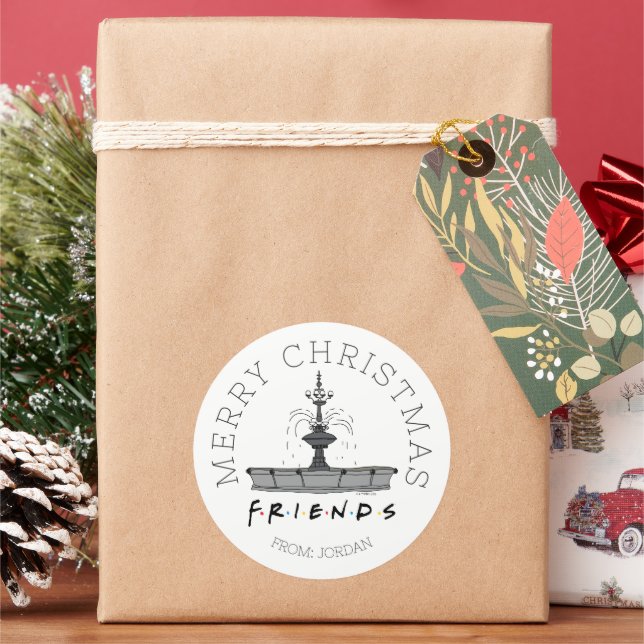 FRIENDS™ Fontaine | Étiquette de Cadeau de Noël (vacances)