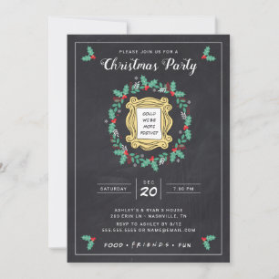 FRIENDS™   Invitation de fête de Noël sur tableau 