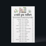 Friends Party Voudriez-vous modifier le jeu<br><div class="desc">Achetez ce jeu à thème de voyage modifiable et profitez de la haute qualité que vous préférez carte pour votre événement! C'est un modèle de jeu,  Vous pouvez changer les questions comme vous le souhaitez! Aquarelle de voyage thème design.</div>