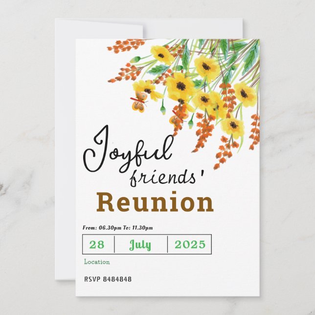 Friends' Reunion Invitations  (Devant)