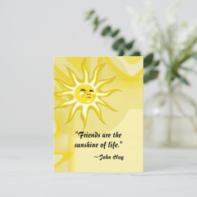 Friends Sunshine Citer Carte de voeux personnalisé (Debout devant)