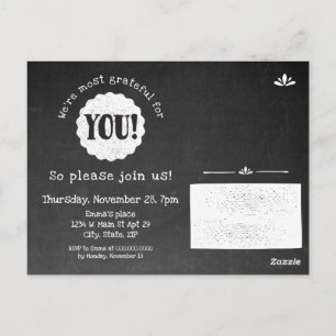 Friendsgiving   Invitation   Carte postale   Table