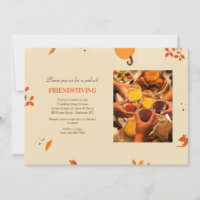 Friendsgiving Photo Thanksgiving Invitation