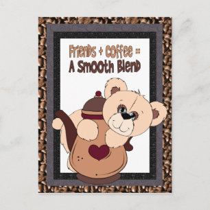 Friendship Bear fun Café carte postale