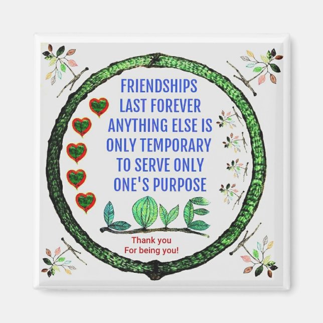 Friendship Magnet to keep friends pulled together  (Devant)