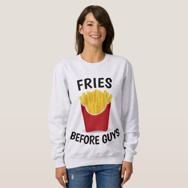FRIES AVANT LES GARS T-Shirts Drôle (Devant entier)