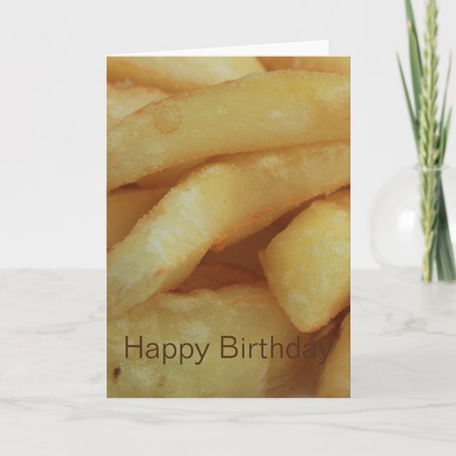Fries/Chips Français Bonne carte d'anniversaire (Devant)