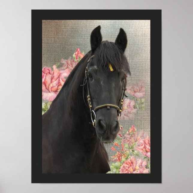 Friesian DIAMOND ~ Portrait 3 - Poster (Devant)