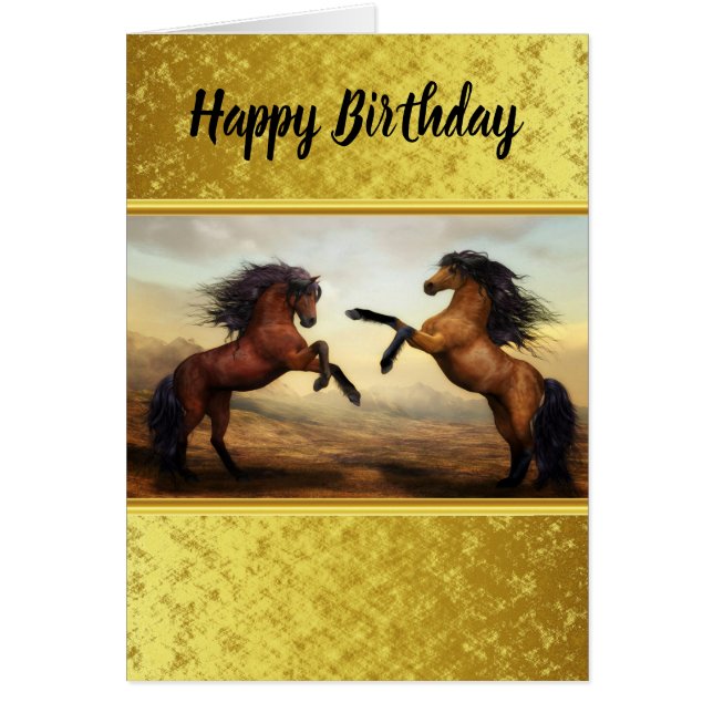 Friesian Draft Horses in a rocky mountain valley (Devant)