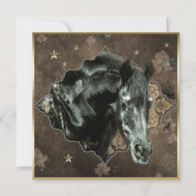 Friesian Horse - Carte de voeux (Devant)